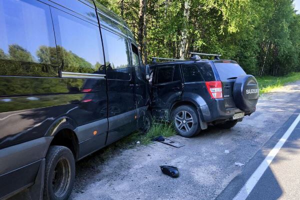 В Карелии восемь человек пострадали в ДТП с микроавтобусом